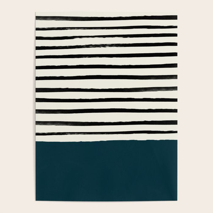 Dark Teal x Stripes Poster Gallery Image 4