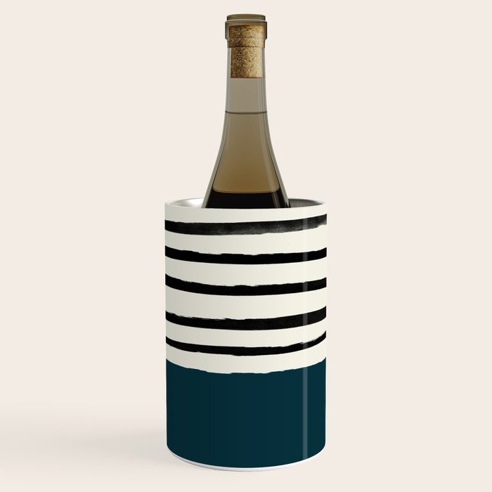 Dark Teal x Stripes Wine Chiller Gallery Image 3
