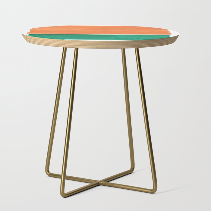 Emerald Green Tan Rothko Inspired Colourfield Squares Minimal Minimalist Mid Century Style by Ejaaz Haniff Side Table Gallery Image 1
