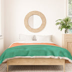 Emerald Green Tan Rothko Inspired Colourfield Squares Minimal Minimalist Mid Century Style by Ejaaz Haniff Duvet Cover Gallery Image 3