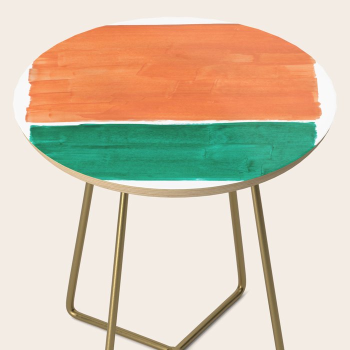 Emerald Green Tan Rothko Inspired Colourfield Squares Minimal Minimalist Mid Century Style by Ejaaz Haniff Side Table Gallery Image 2