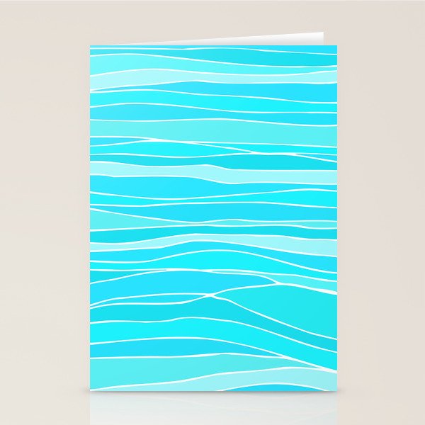 Caribbean Blue Ocean Waves Stationery Card Gallery Image 1