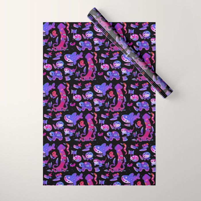 Stabby marine life Wrapping Paper Gallery Image 1