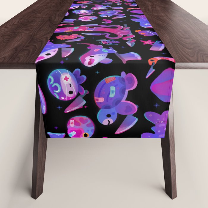 Stabby marine life Table Runner Gallery Image 1