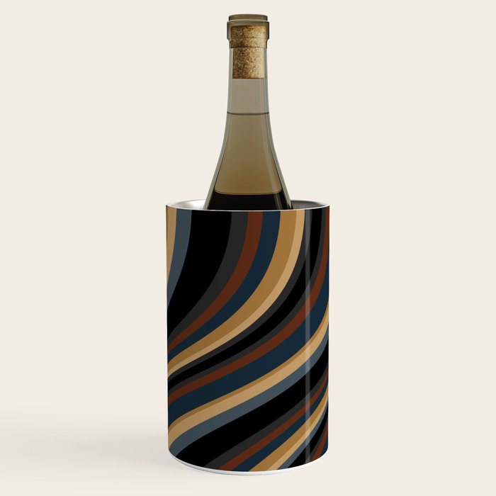 Wavy Stripes V - Dark Vintage  Wine Chiller Gallery Image 1