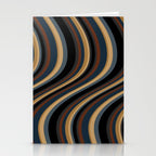 Wavy Stripes V - Dark Vintage  Stationery Card Gallery Image 2