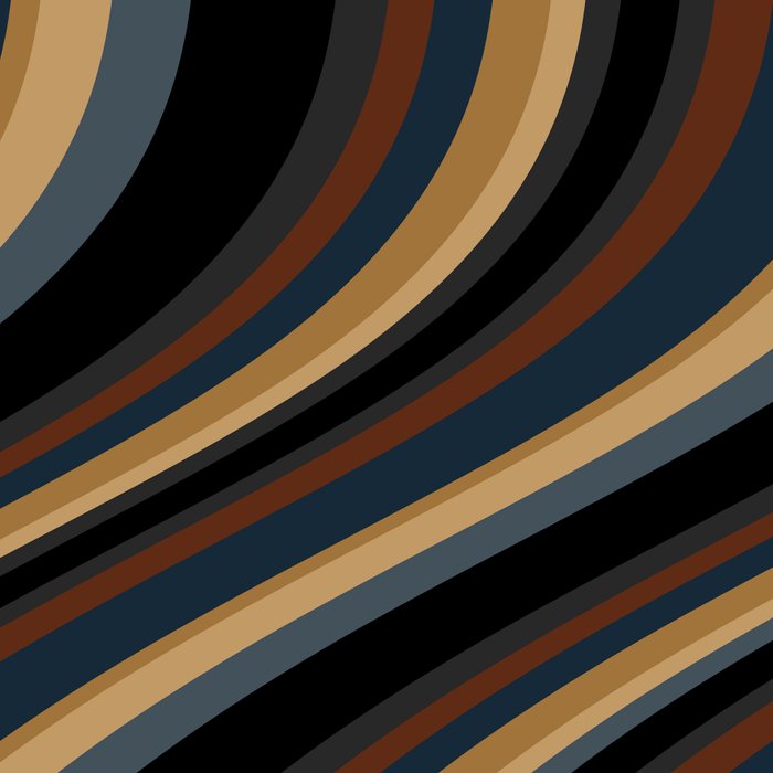 Wavy Stripes V - Dark Vintage  Coffee Mug Gallery Image 2