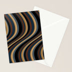 Wavy Stripes V - Dark Vintage  Stationery Card Gallery Image 2