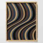 Wavy Stripes V - Dark Vintage  Serving Tray Gallery Image 1