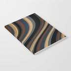 Wavy Stripes V - Dark Vintage  Notebook Gallery Image 2