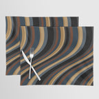 Wavy Stripes V - Dark Vintage  Placemat Gallery Image 1