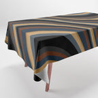 Wavy Stripes V - Dark Vintage  Tablecloth Gallery Image 1