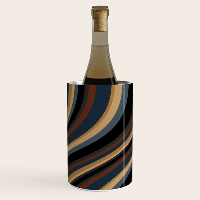 Wavy Stripes V - Dark Vintage  Wine Chiller Gallery Image 2