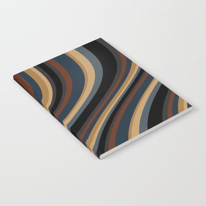 Wavy Stripes V - Dark Vintage  Notebook Gallery Image 1