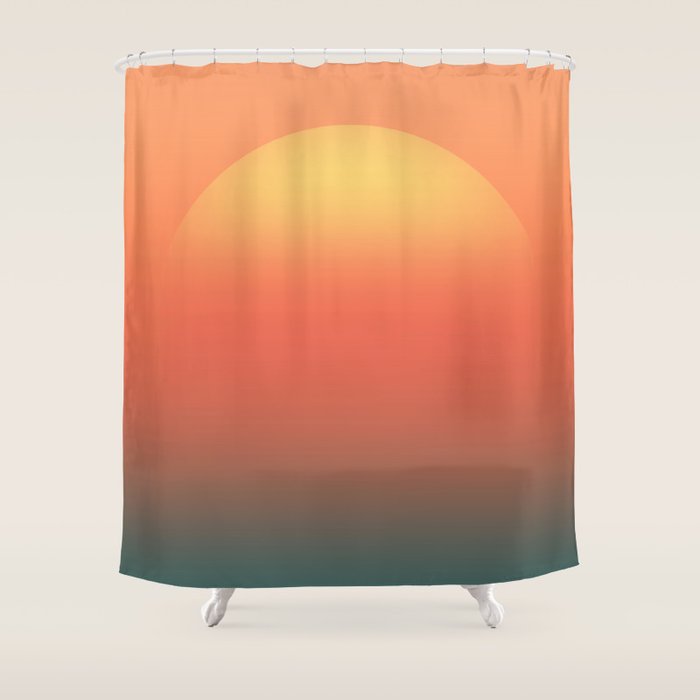 Ocean sunrise Shower Curtain Gallery Image 1