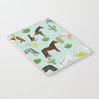 Horses Cactus - horse, cactus, western, texas, cowgirl, girl, cactus fabric, blanket, horse Notebook Gallery Image 3