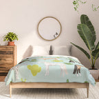 Horses Cactus - horse, cactus, western, texas, cowgirl, girl, cactus fabric, blanket, horse Comforter Gallery Image 3