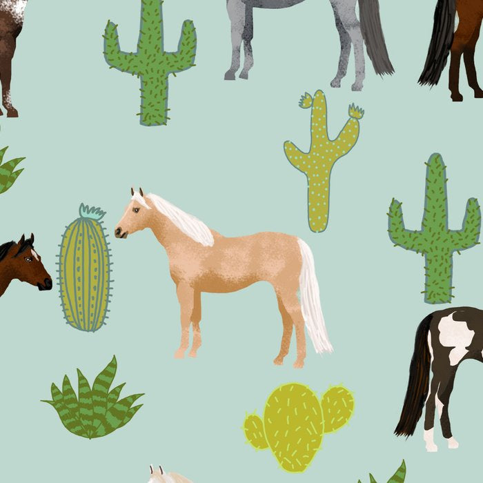 Horses Cactus - horse, cactus, western, texas, cowgirl, girl, cactus fabric, blanket, horse Coffee Mug Gallery Image 2