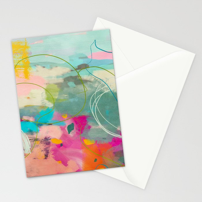 mixed abstract brush color study art 1 Stationery Card Gallery Image 2