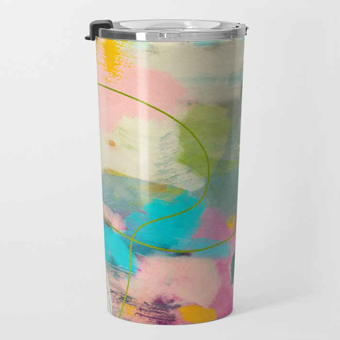 mixed abstract brush color study art 1 Travel Mug Gallery Image 3