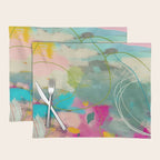 mixed abstract brush color study art 1 Placemat Gallery Image 1