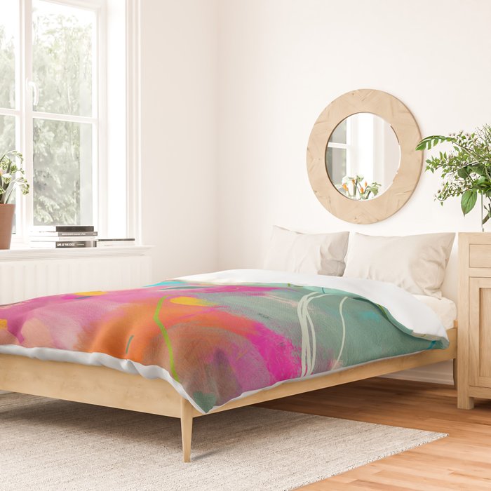 mixed abstract brush color study art 1 Duvet Cover Gallery Image 2