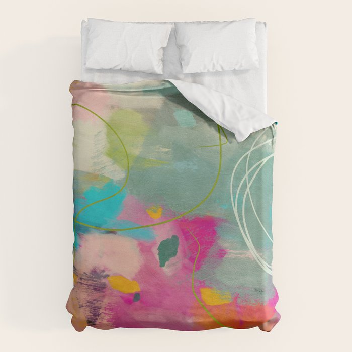 mixed abstract brush color study art 1 Duvet Cover Gallery Image 1
