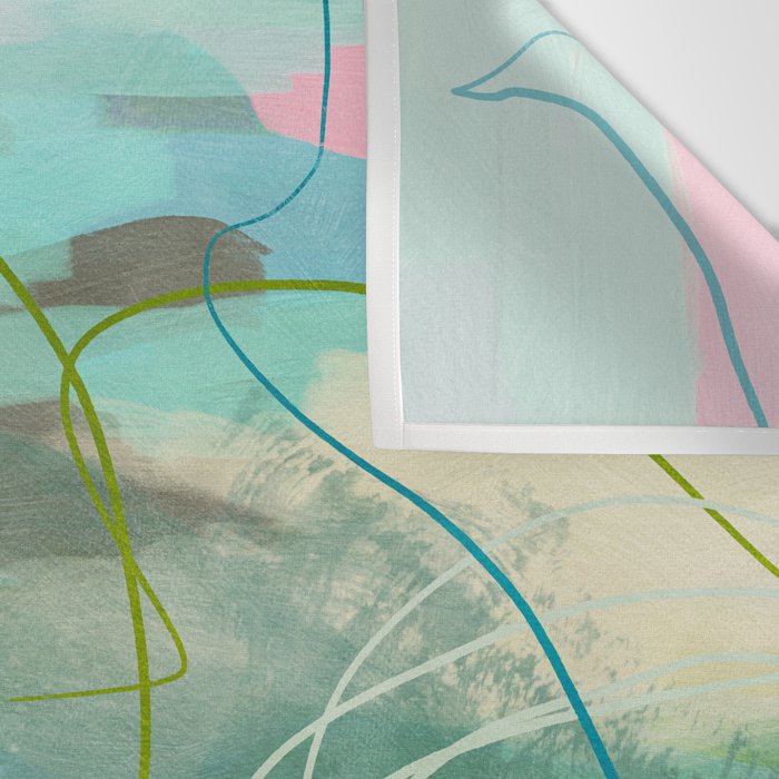 mixed abstract brush color study art 1 Wall Tapestry Gallery Image 3