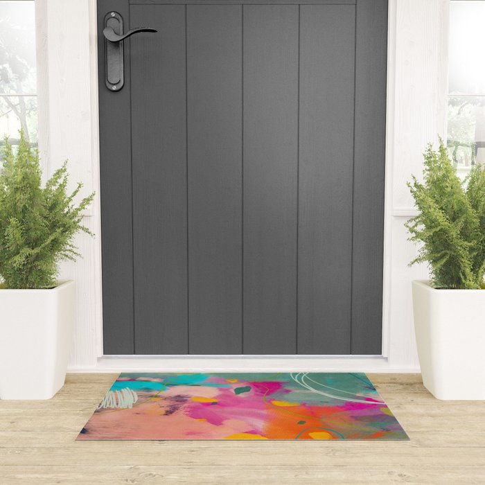 mixed abstract brush color study art 1 Welcome Mat Gallery Image 3