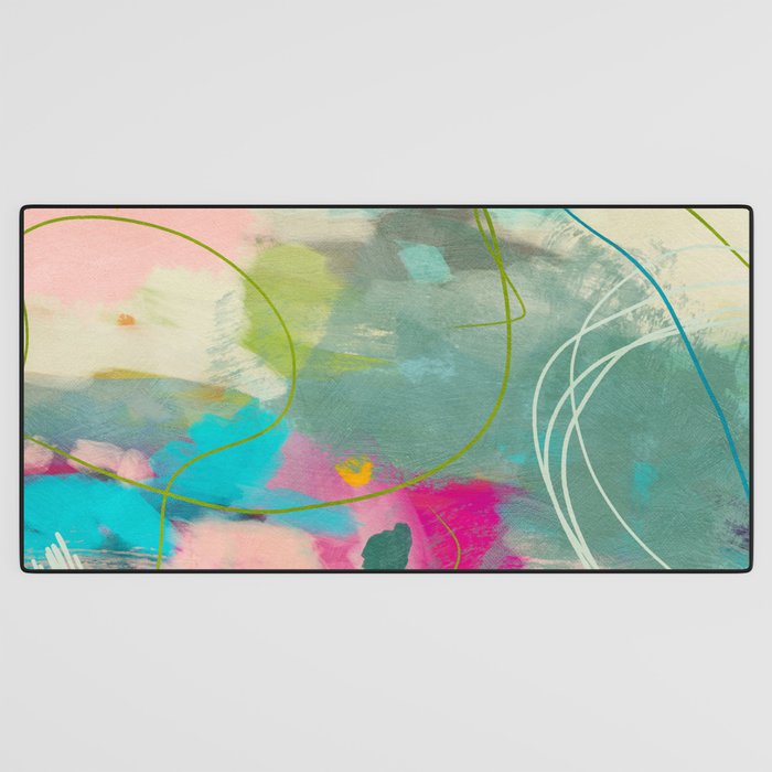mixed abstract brush color study art 1 Desk Mat Gallery Image 3