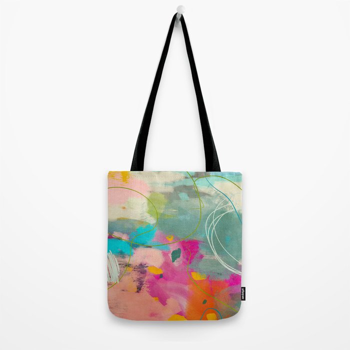 mixed abstract brush color study art 1 Tote Bag Gallery Image 2