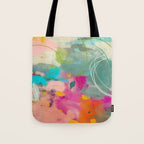 mixed abstract brush color study art 1 Tote Bag Gallery Image 1
