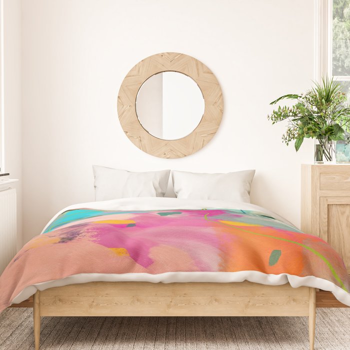 mixed abstract brush color study art 1 Duvet Cover Gallery Image 3