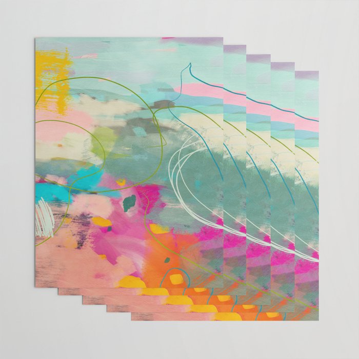 mixed abstract brush color study art 1 Wrapping Paper Gallery Image 3