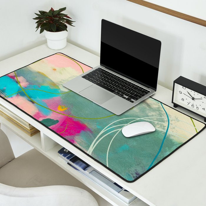 mixed abstract brush color study art 1 Desk Mat Gallery Image 2