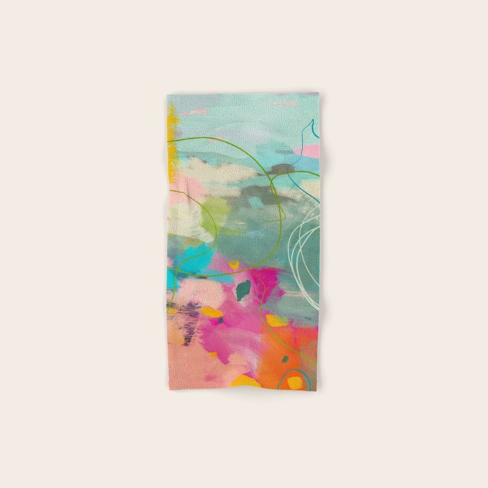 mixed abstract brush color study art 1 Bath Towel Gallery Image 1