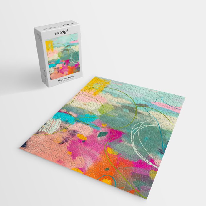 mixed abstract brush color study art 1 Jigsaw Puzzle Gallery Image 2