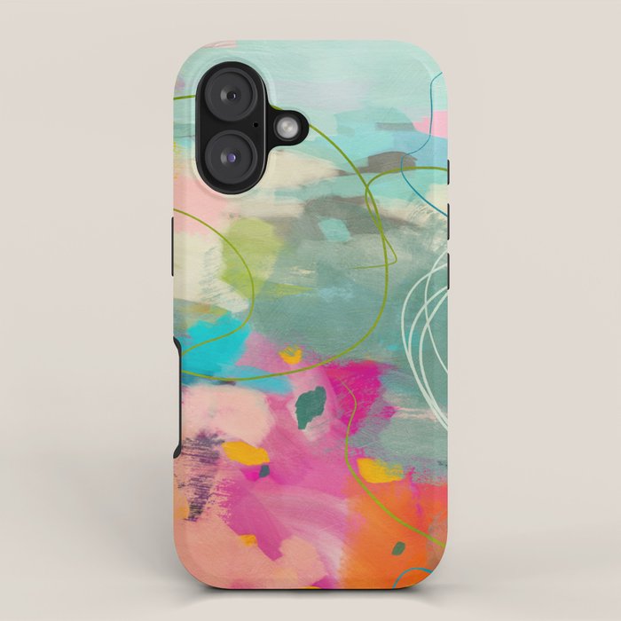 mixed abstract brush color study art 1 iPhone Case Gallery Image 1