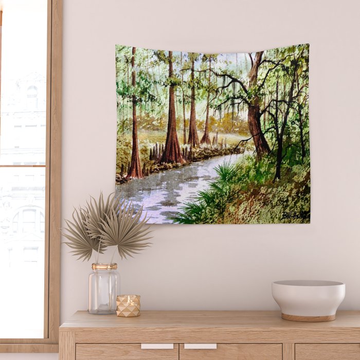 Sopchoppy River Florida Wall Tapestry Gallery Image 2