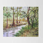 Sopchoppy River Florida Throw Blanket Gallery Image 2