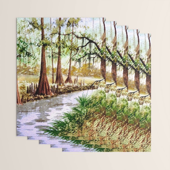 Sopchoppy River Florida Wrapping Paper Gallery Image 3