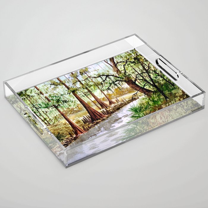 Sopchoppy River Florida Acrylic Tray Gallery Image 1
