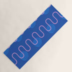 Abstract Fields in Navy Blue & Pastel Pink Yoga Mat Gallery Image 1