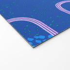 Abstract Fields in Navy Blue & Pastel Pink Welcome Mat Gallery Image 2