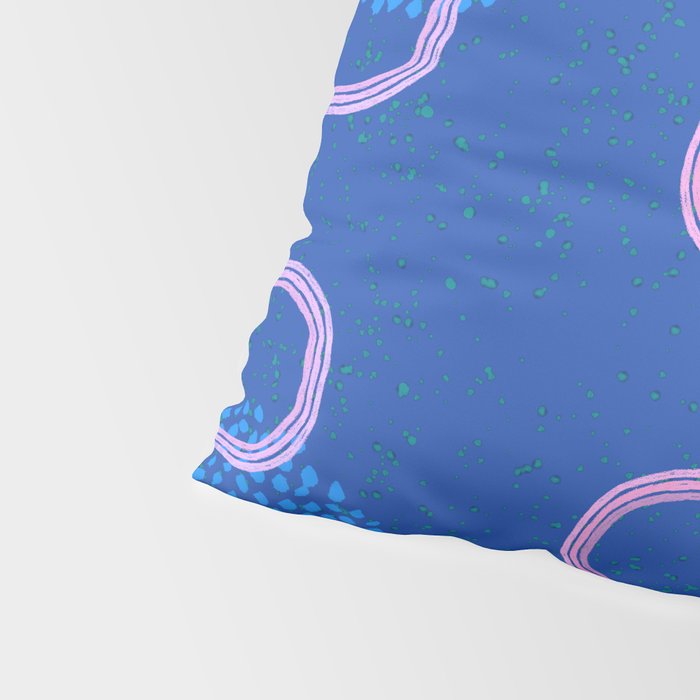 Abstract Fields in Navy Blue & Pastel Pink Pillow Sham Gallery Image 4