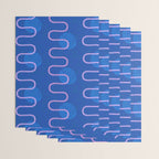Abstract Fields in Navy Blue & Pastel Pink Wrapping Paper Gallery Image 3