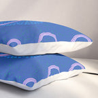 Abstract Fields in Navy Blue & Pastel Pink Pillow Sham Gallery Image 3