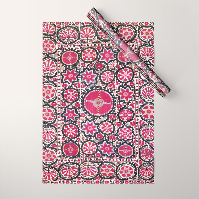 Ura Tube Suzani Northeast Uzbekistan Embroidery Print Wrapping Paper Gallery Image 1