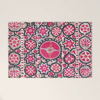 Ura Tube Suzani Northeast Uzbekistan Embroidery Print Welcome Mat Gallery Image 1