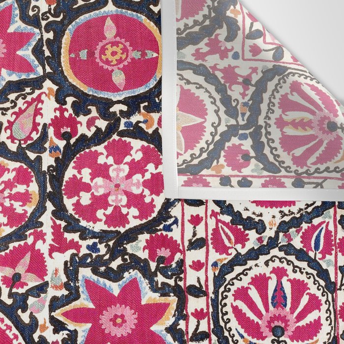 Ura Tube Suzani Northeast Uzbekistan Embroidery Print Wall Tapestry Gallery Image 3